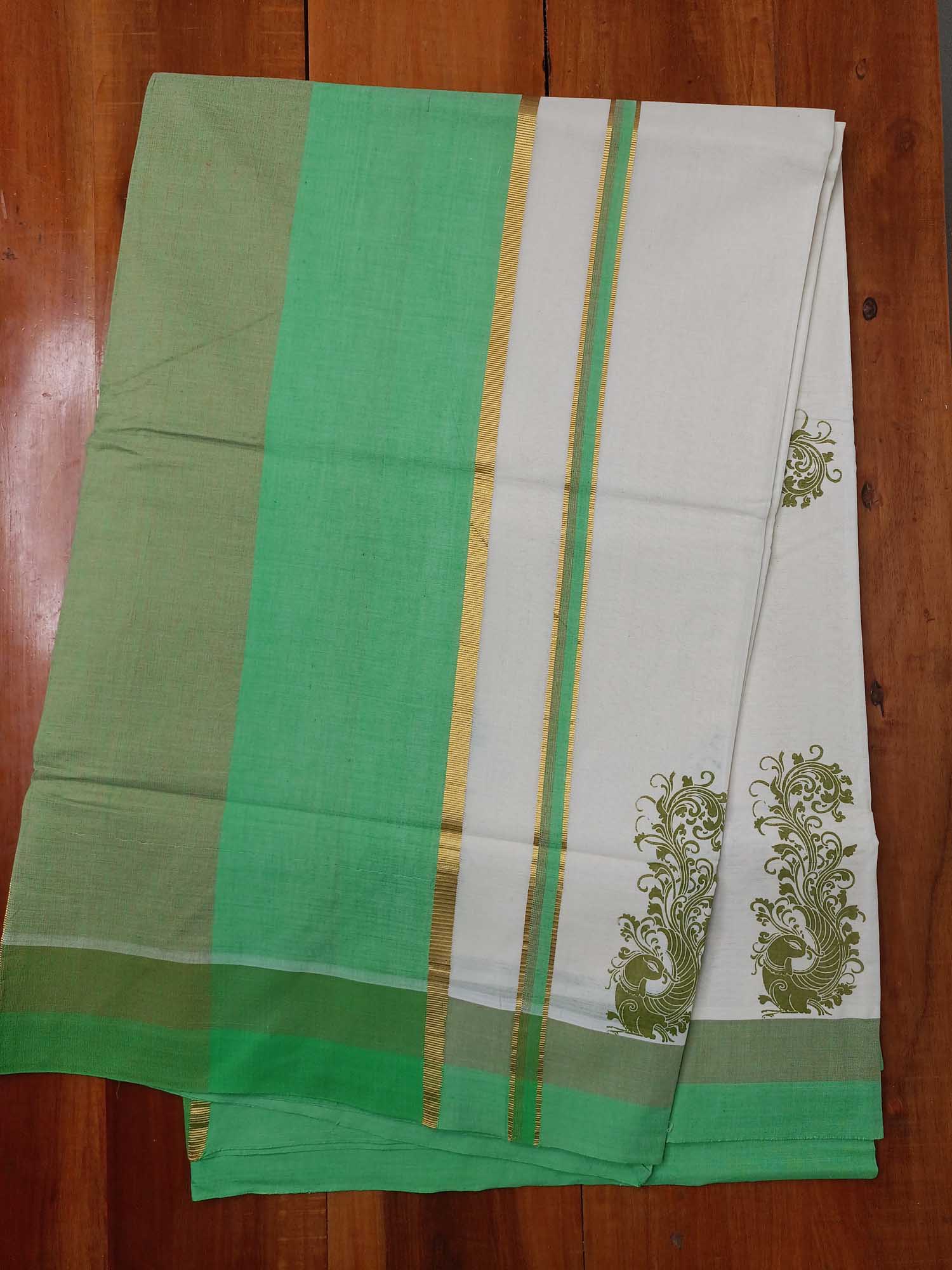 Balaramapuram Printed Kerala Saree for Women