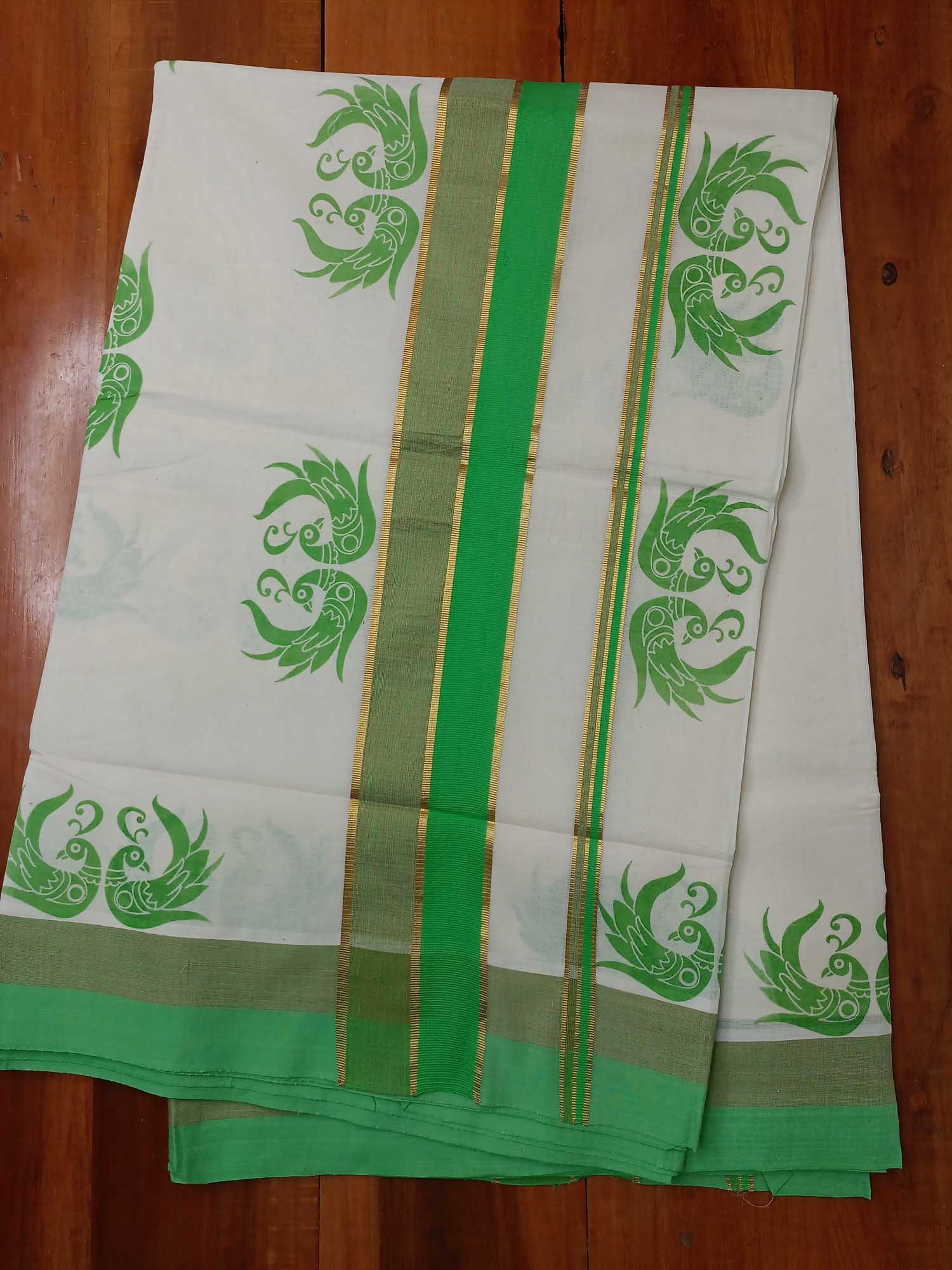 Balaramapuram Printed Kerala Saree for Women