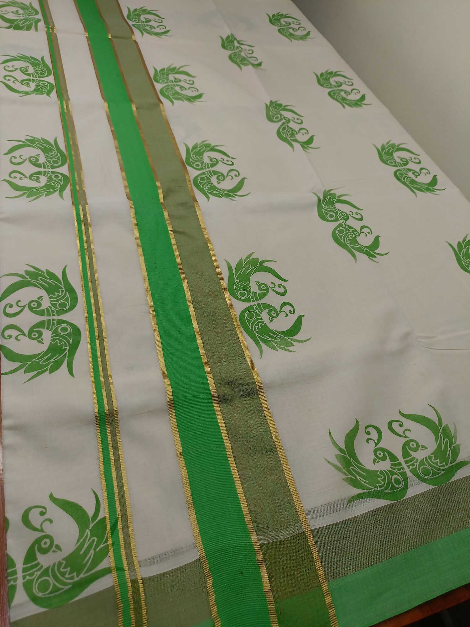 Balaramapuram Printed Kerala Saree for Women