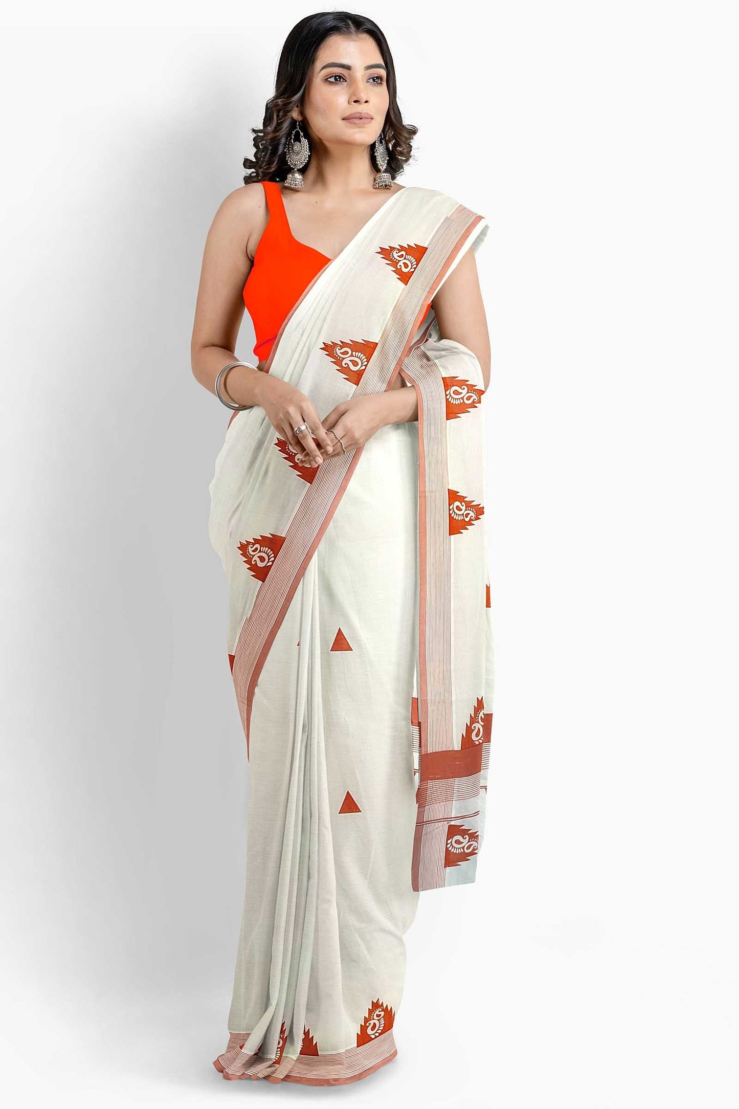 Balaramapuram Printed Kerala Saree for Women