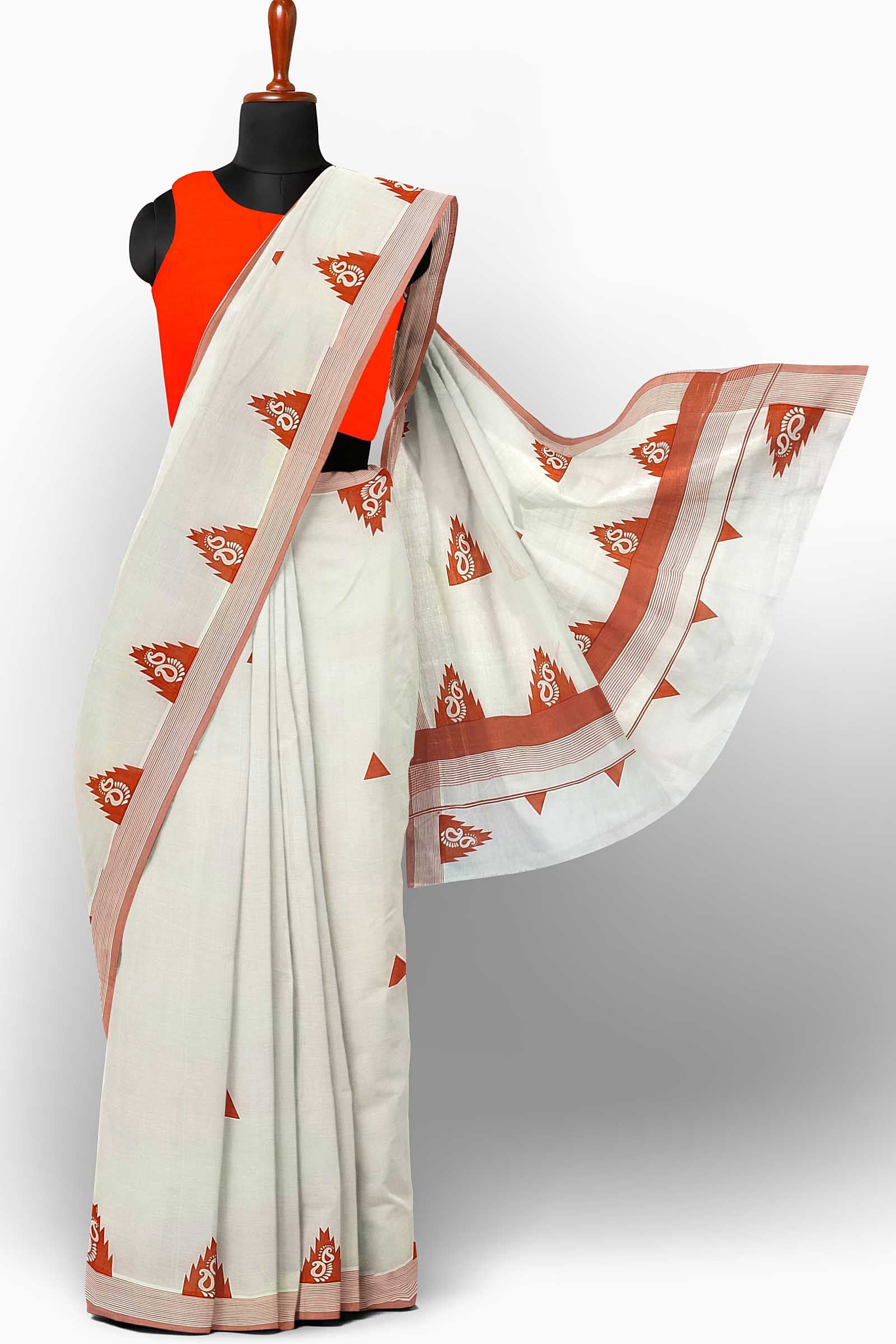 Balaramapuram Printed Kerala Saree for Women