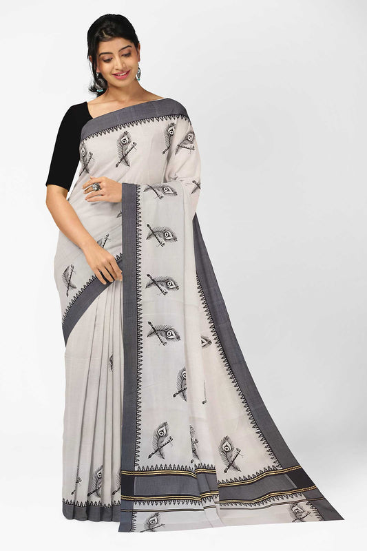 Balaramapuram Printed Kerala Saree for Women