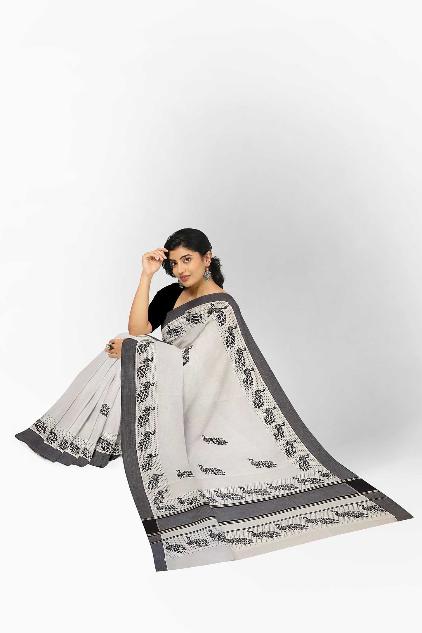 Balaramapuram Printed Kerala Saree for Women