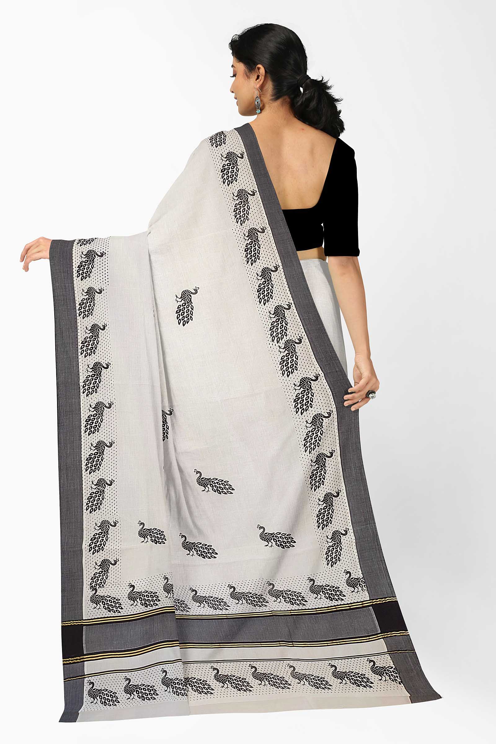 Balaramapuram Printed Kerala Saree for Women