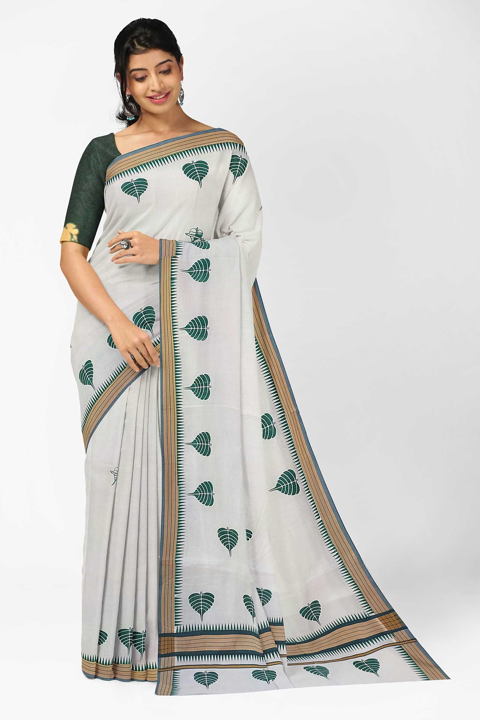 Balaramapuram Printed Kerala Saree for Women