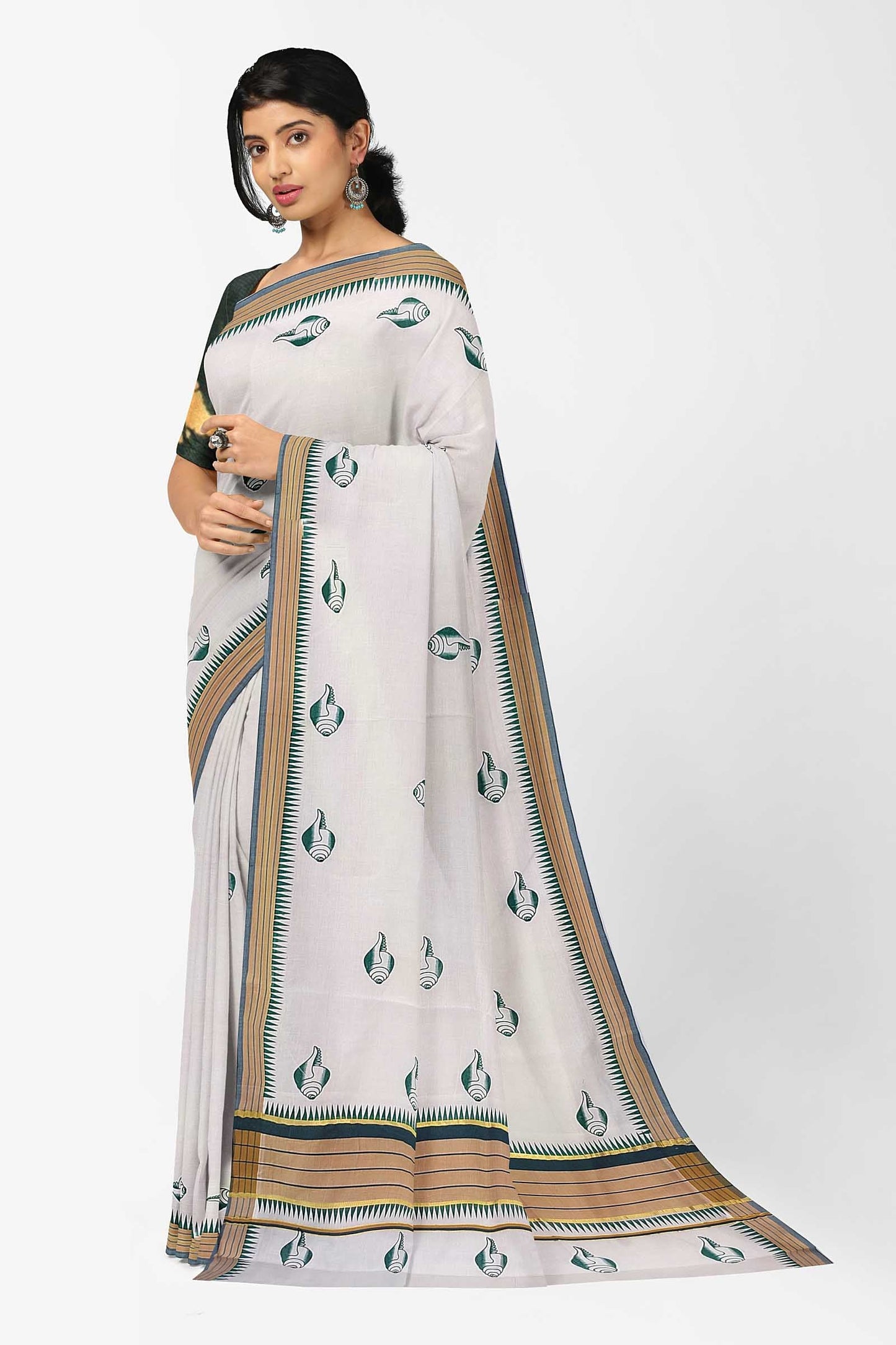 Balaramapuram Printed Kerala Saree for Women