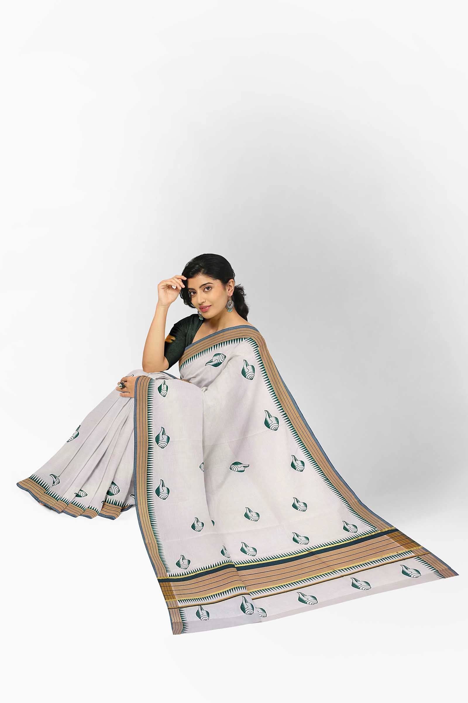 Balaramapuram Printed Kerala Saree for Women