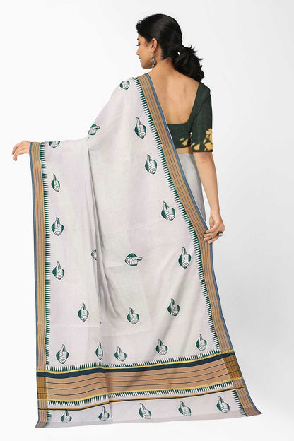 Balaramapuram Printed Kerala Saree for Women