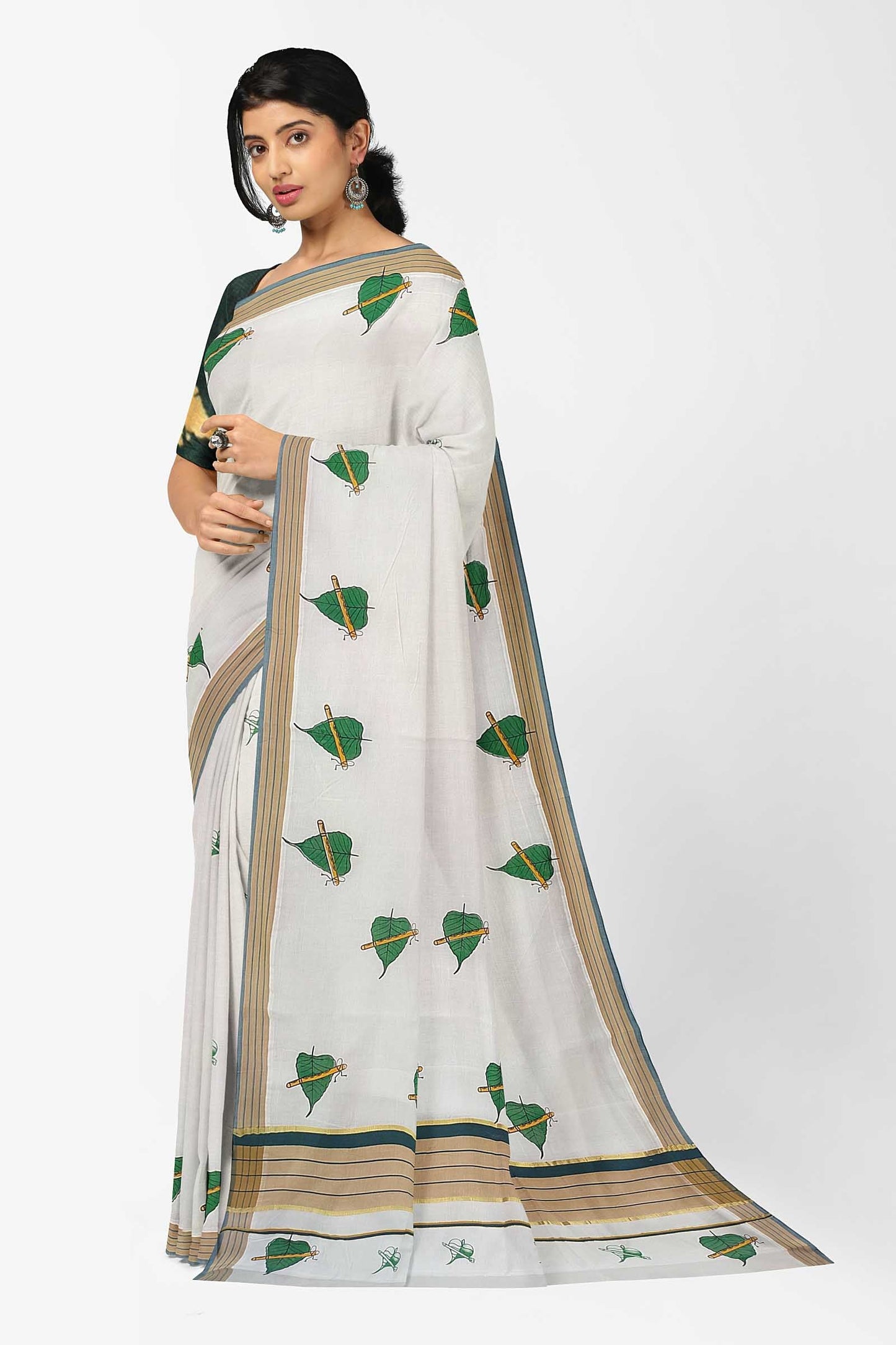 Balaramapuram Printed Kerala Saree for Women