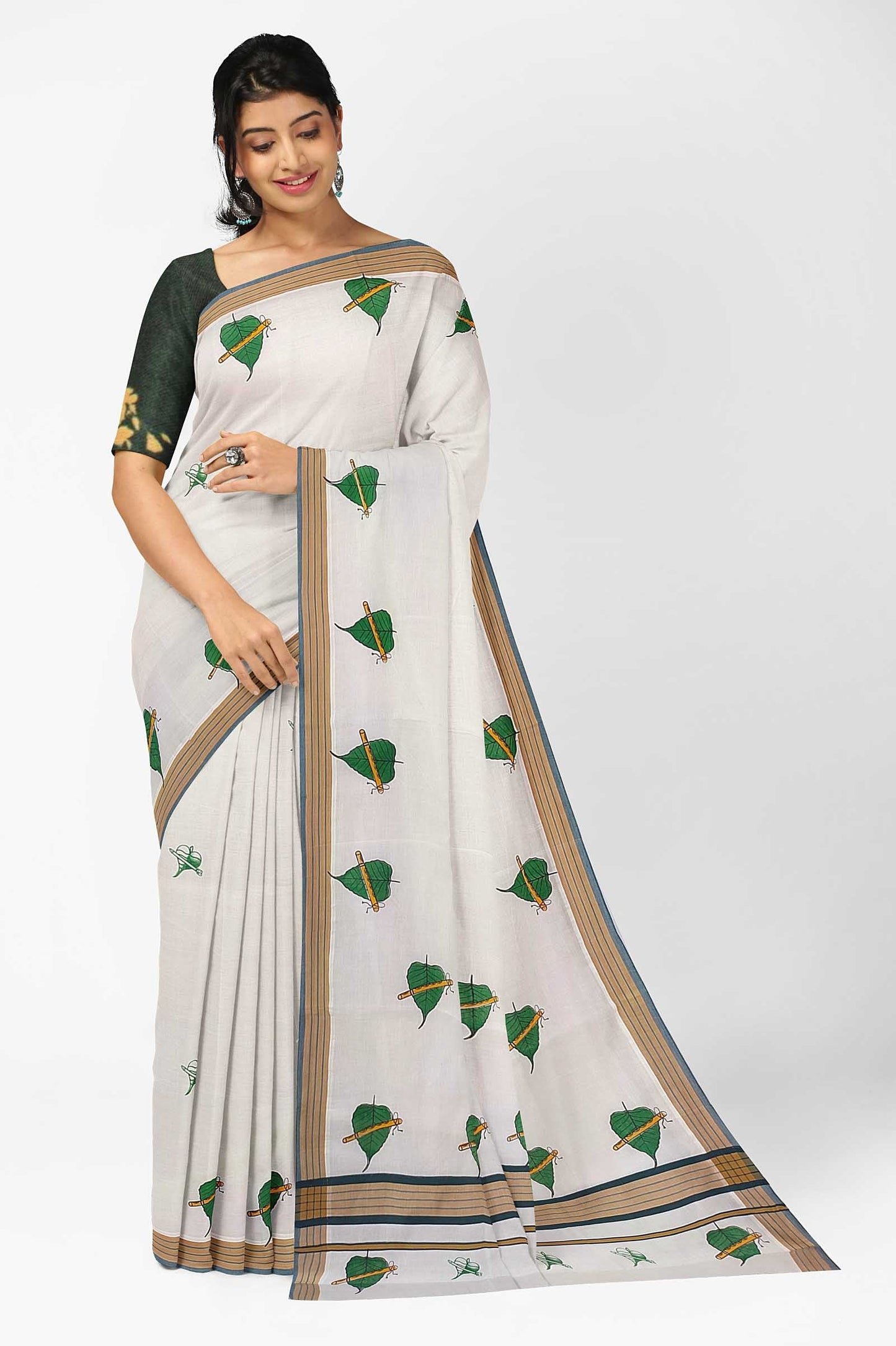 Balaramapuram Printed Kerala Saree for Women