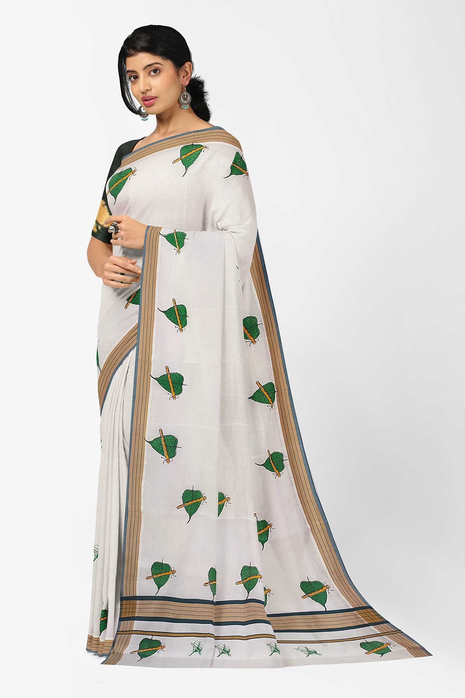 Balaramapuram Printed Kerala Saree for Women