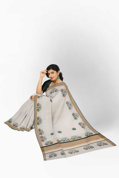 Balaramapuram Printed Kerala Saree for Women