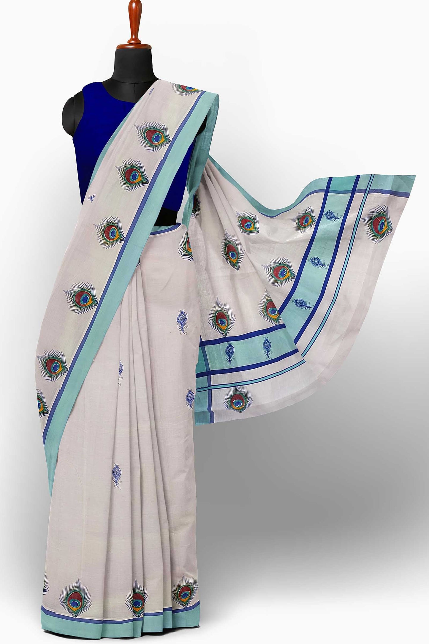 Balaramapuram Printed Kerala Saree for Women