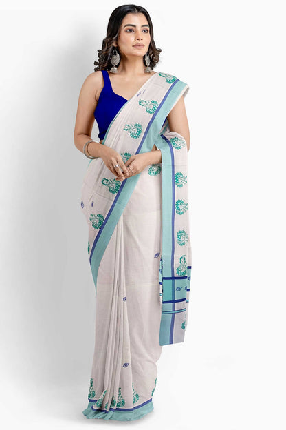 Balaramapuram Printed Kerala Saree for Women