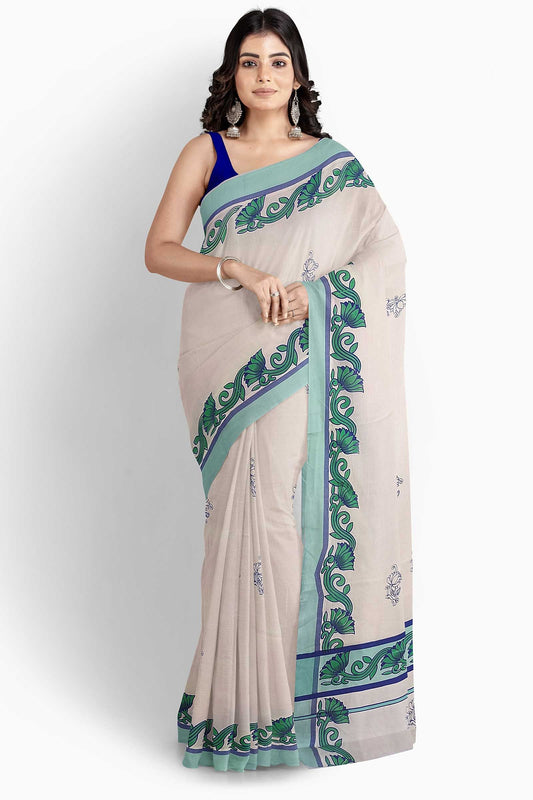 Balaramapuram Printed Kerala Saree for Women