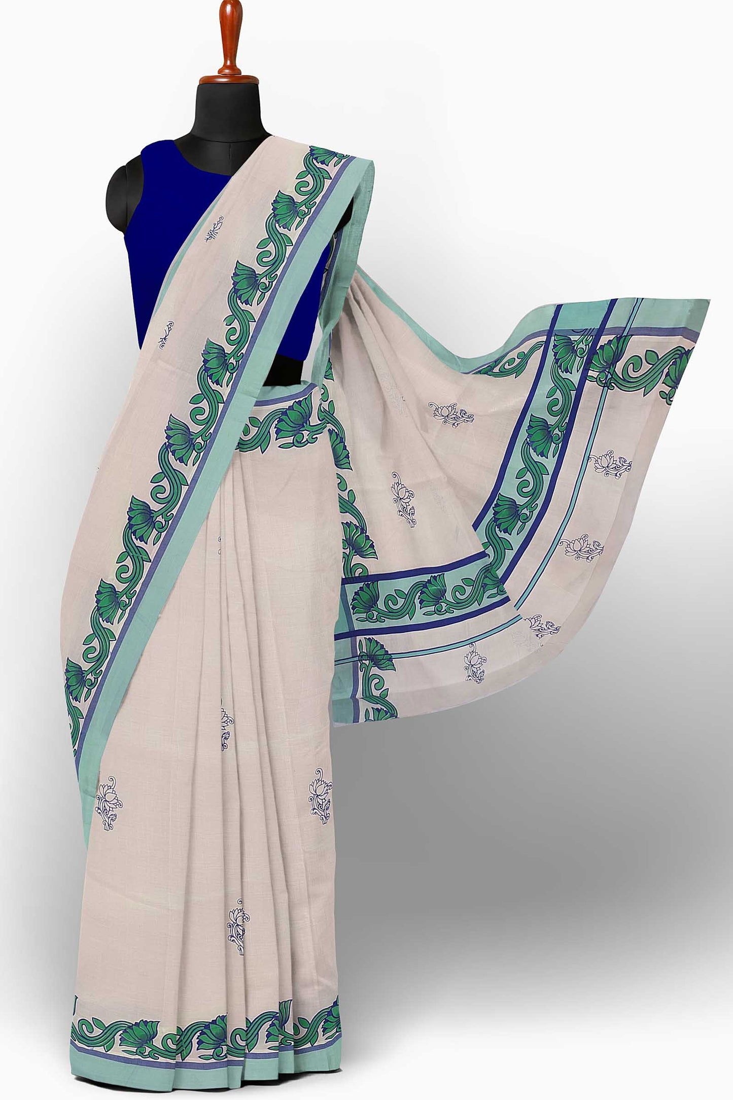 Balaramapuram Printed Kerala Saree for Women