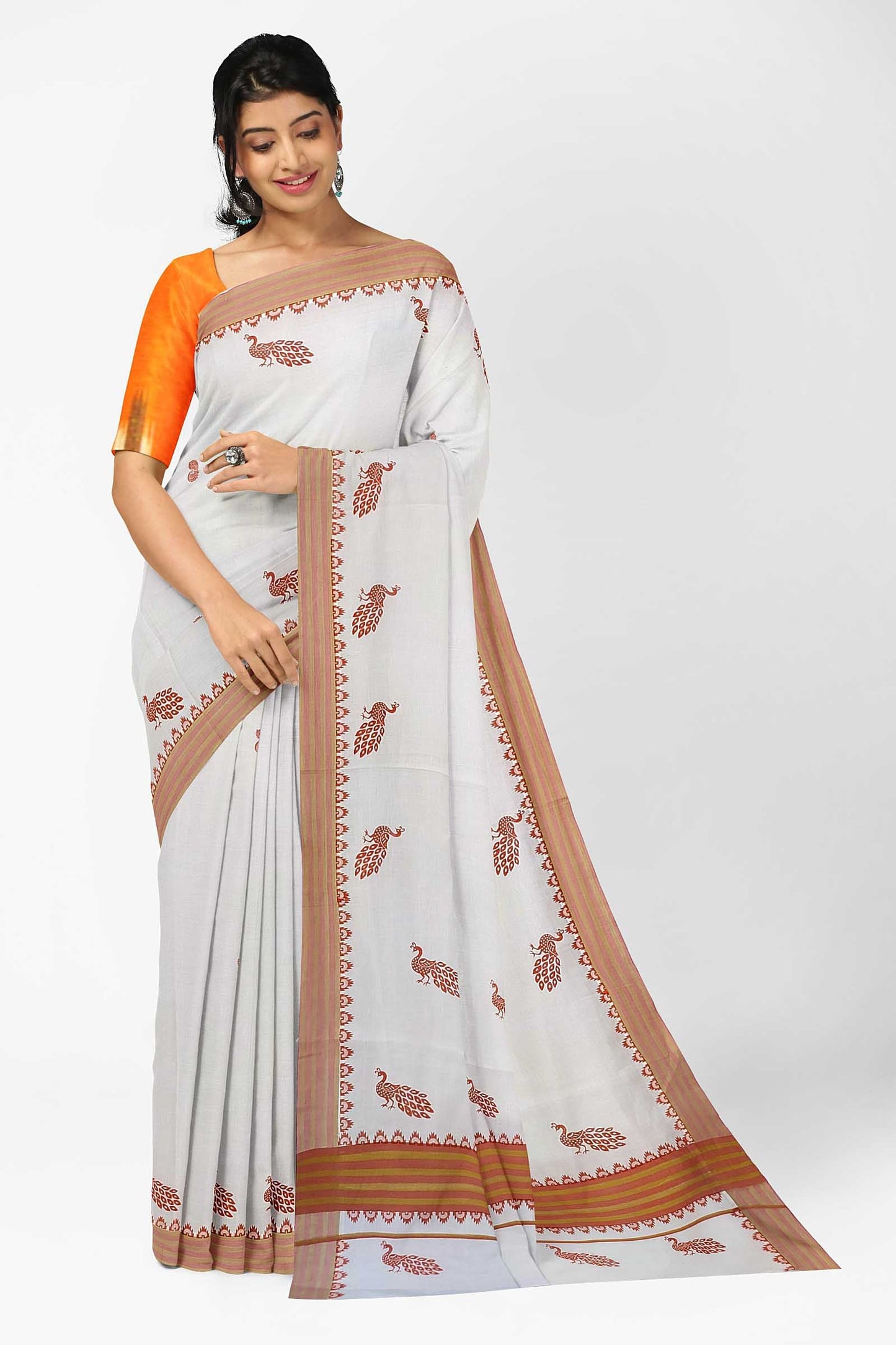 Balaramapuram Printed Kerala Saree for Women