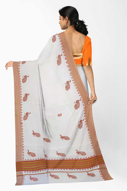 Balaramapuram Printed Kerala Saree for Women