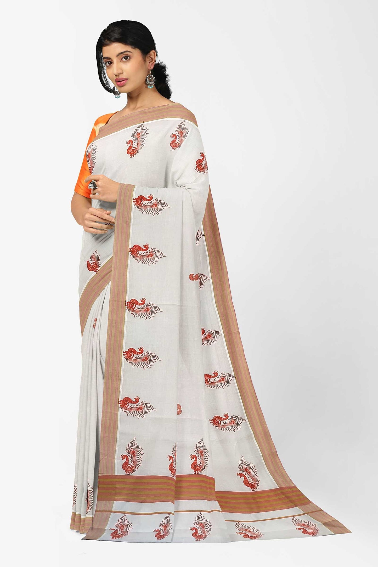 Balaramapuram Printed Kerala Saree for Women