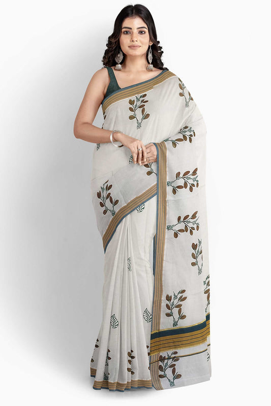 Balaramapuram Printed Kerala Saree for Women