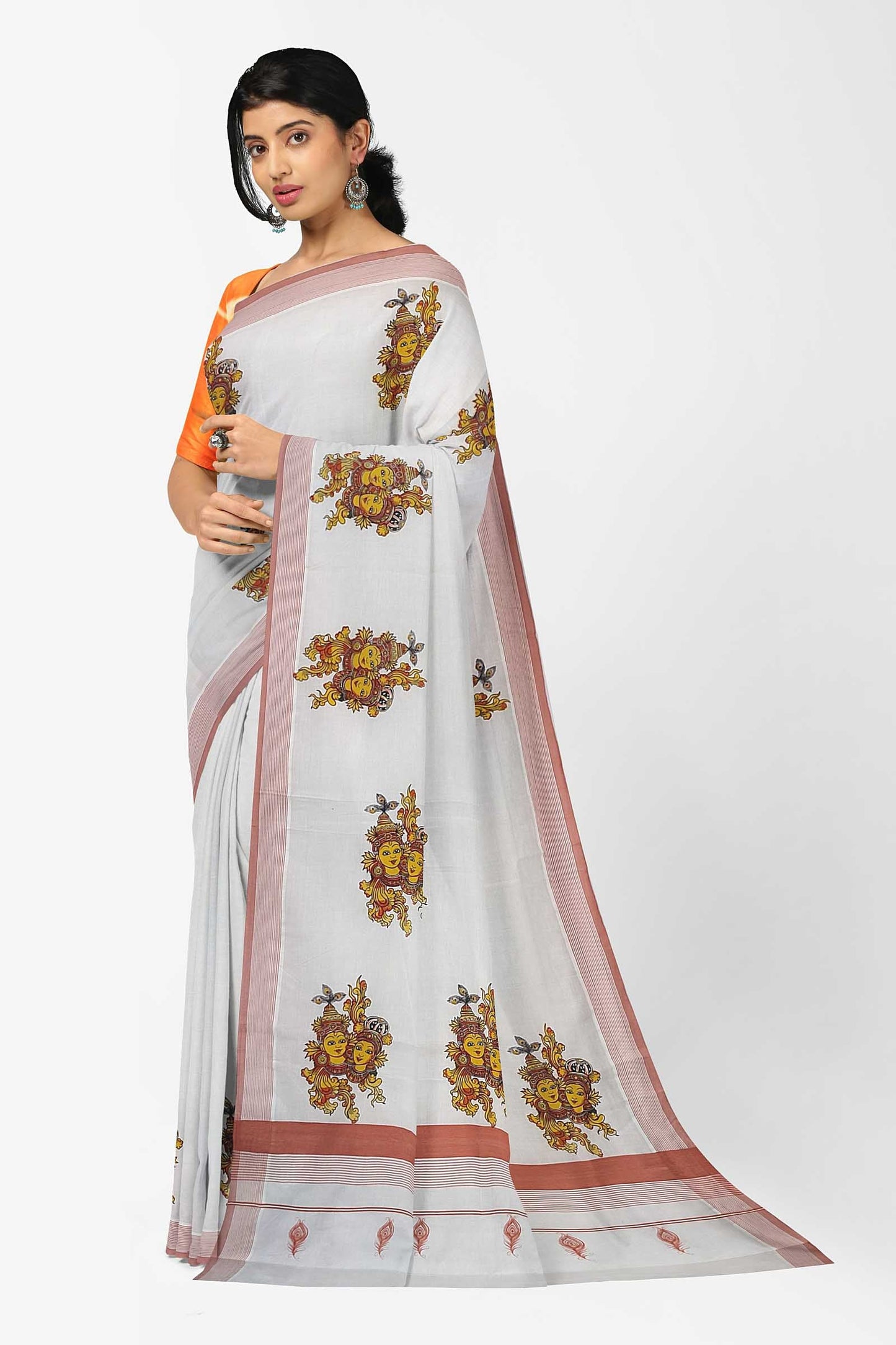 Balaramapuram Printed Kerala Saree for Women