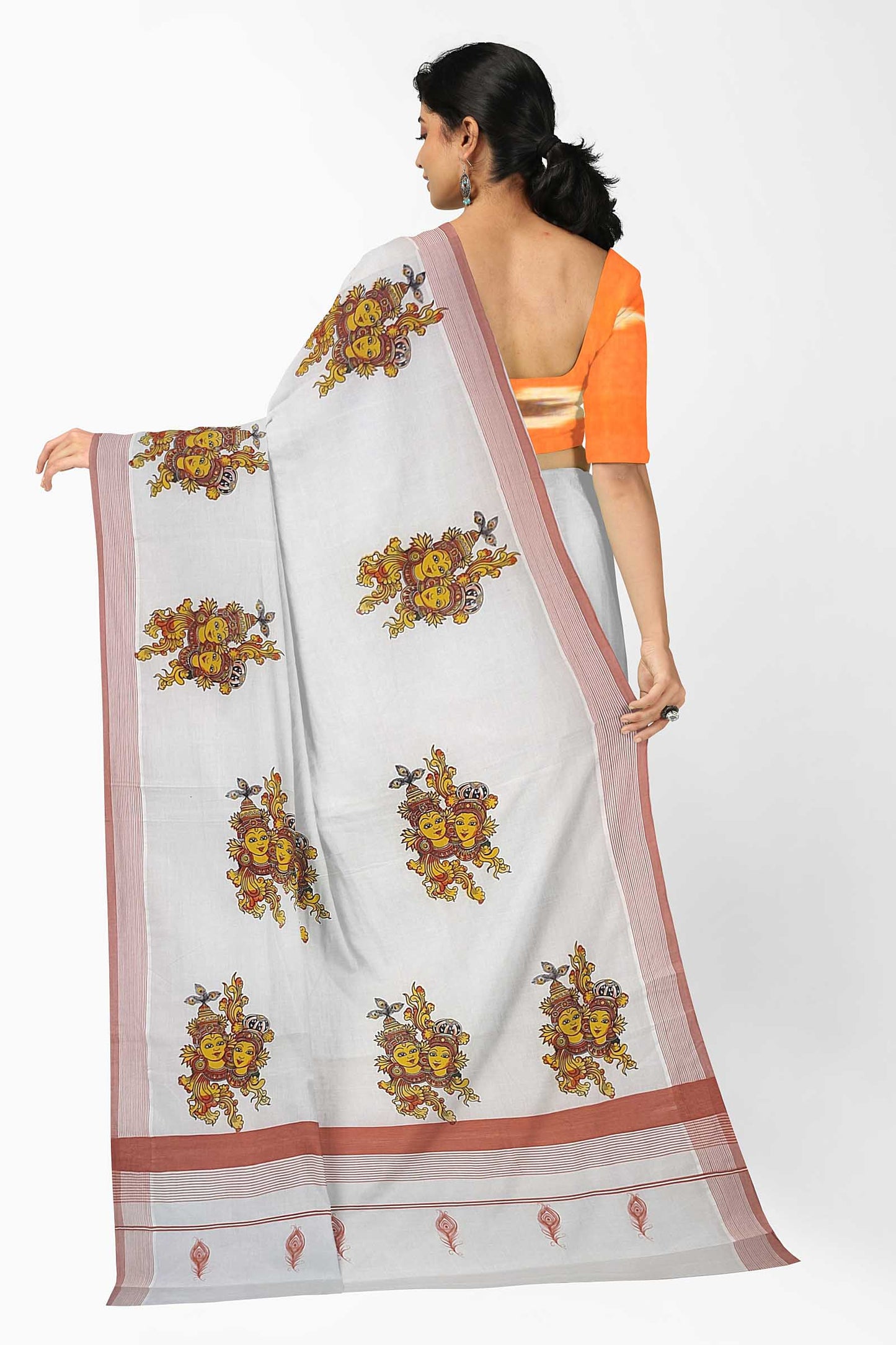 Balaramapuram Printed Kerala Saree for Women