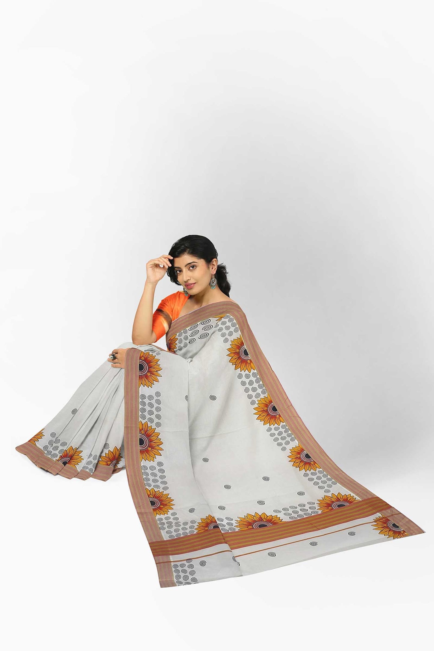 Balaramapuram Printed Kerala Saree for Women