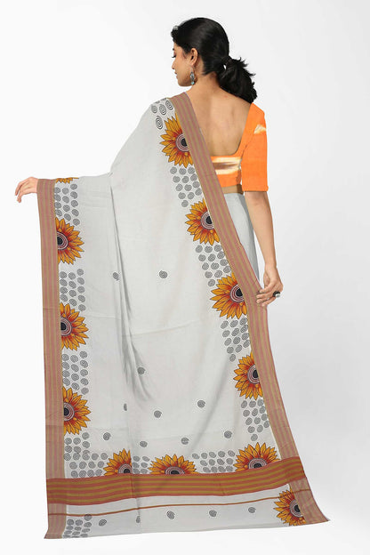 Balaramapuram Printed Kerala Saree for Women