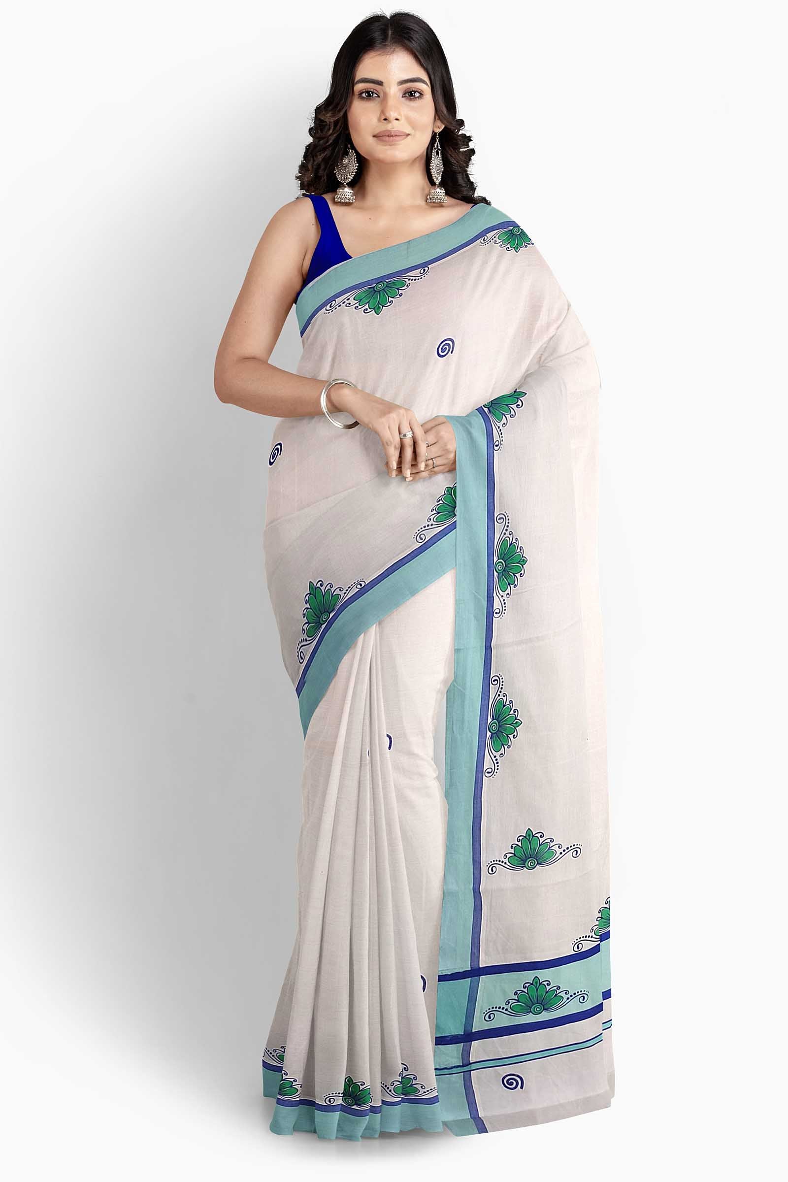 Balaramapuram Printed Kerala Saree for Women