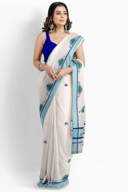 Balaramapuram Printed Kerala Saree for Women