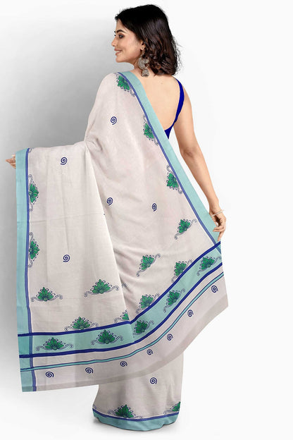 Balaramapuram Printed Kerala Saree for Women