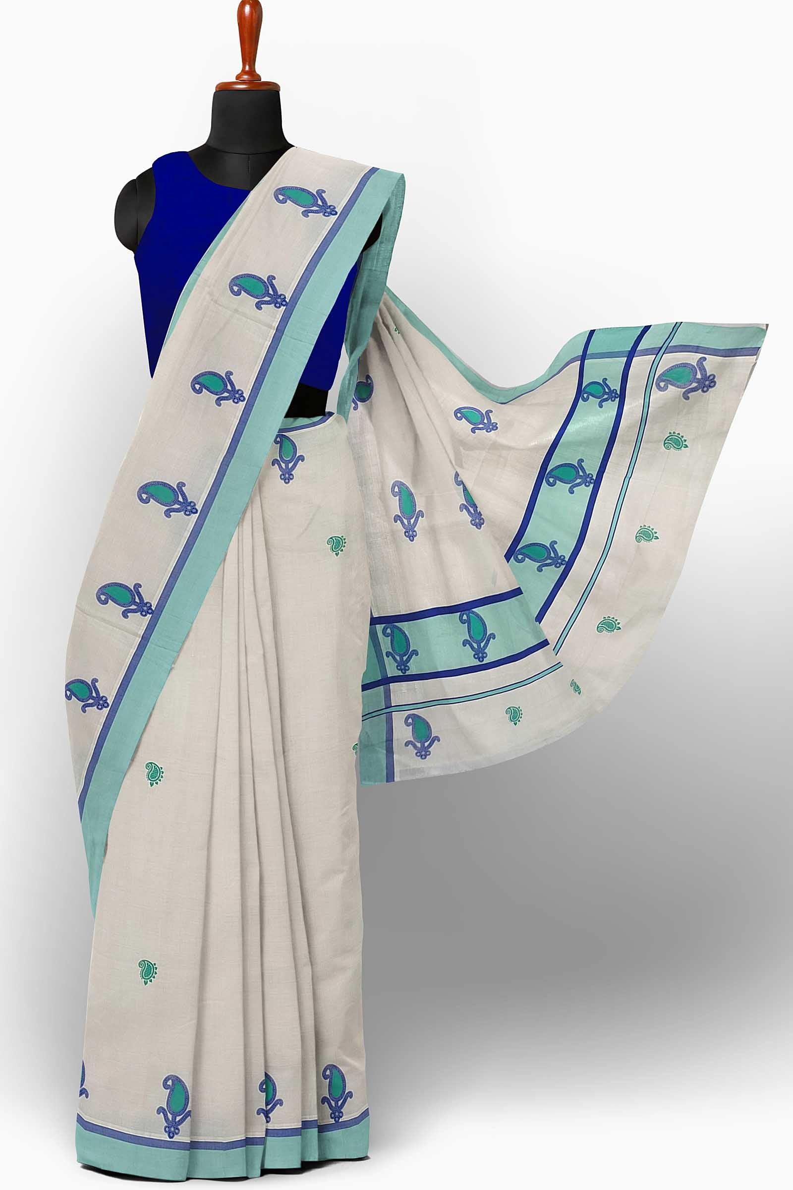 Balaramapuram Printed Kerala Saree for Women