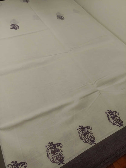 Balaramapuram Printed Kerala Saree for Women