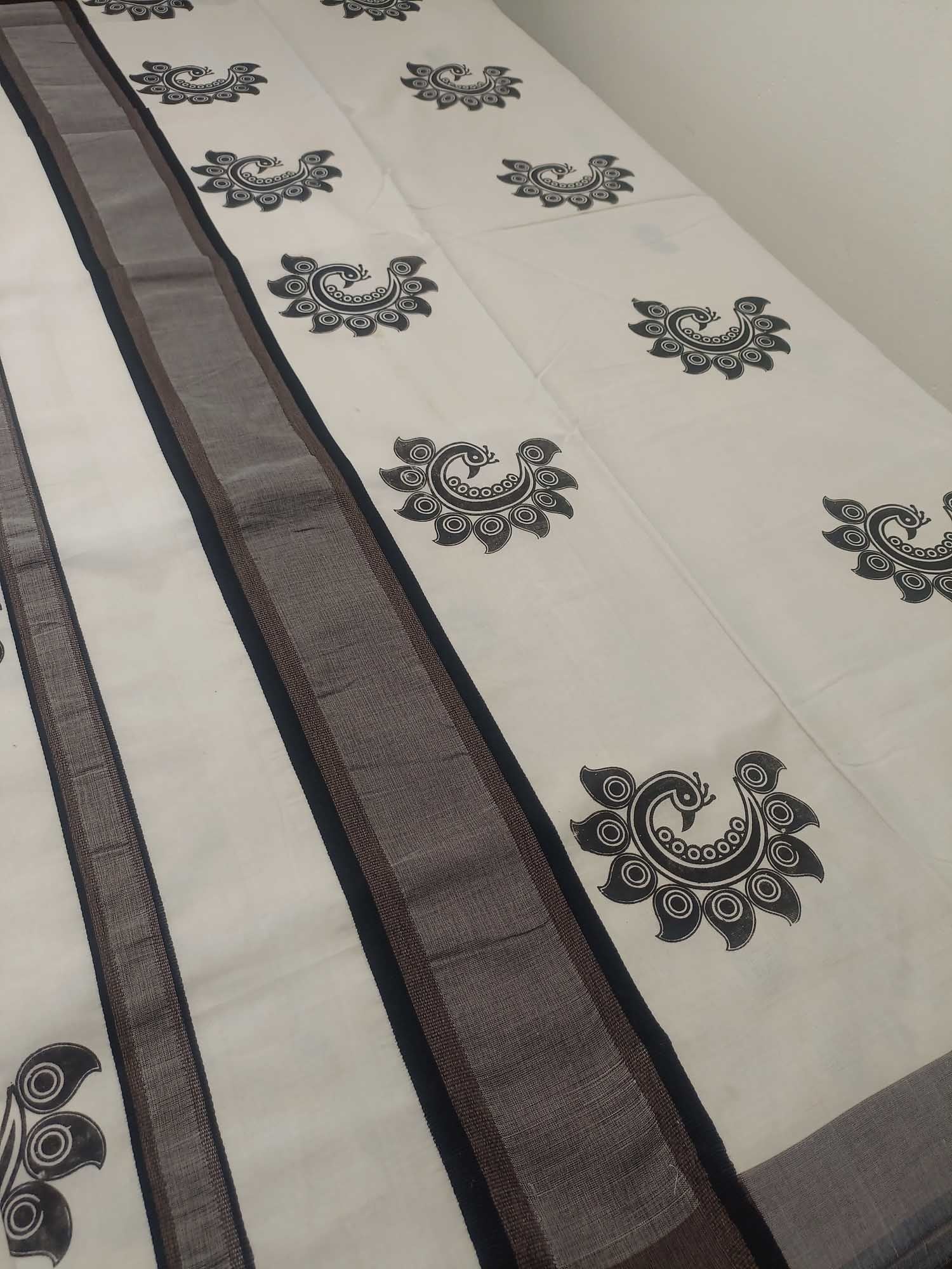 Balaramapuram Printed Kerala Saree for Women