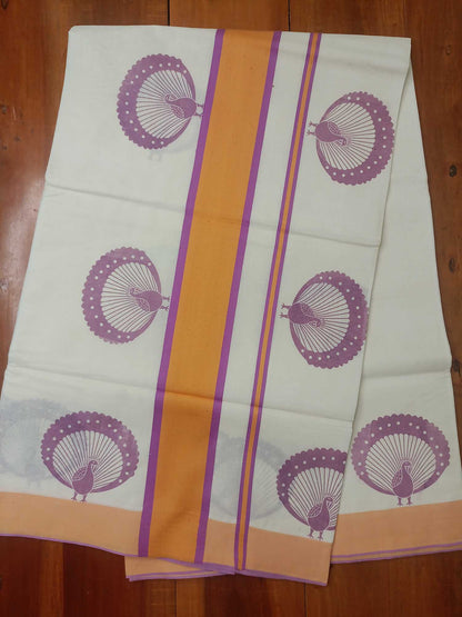 Balaramapuram Printed Kerala Saree for Women