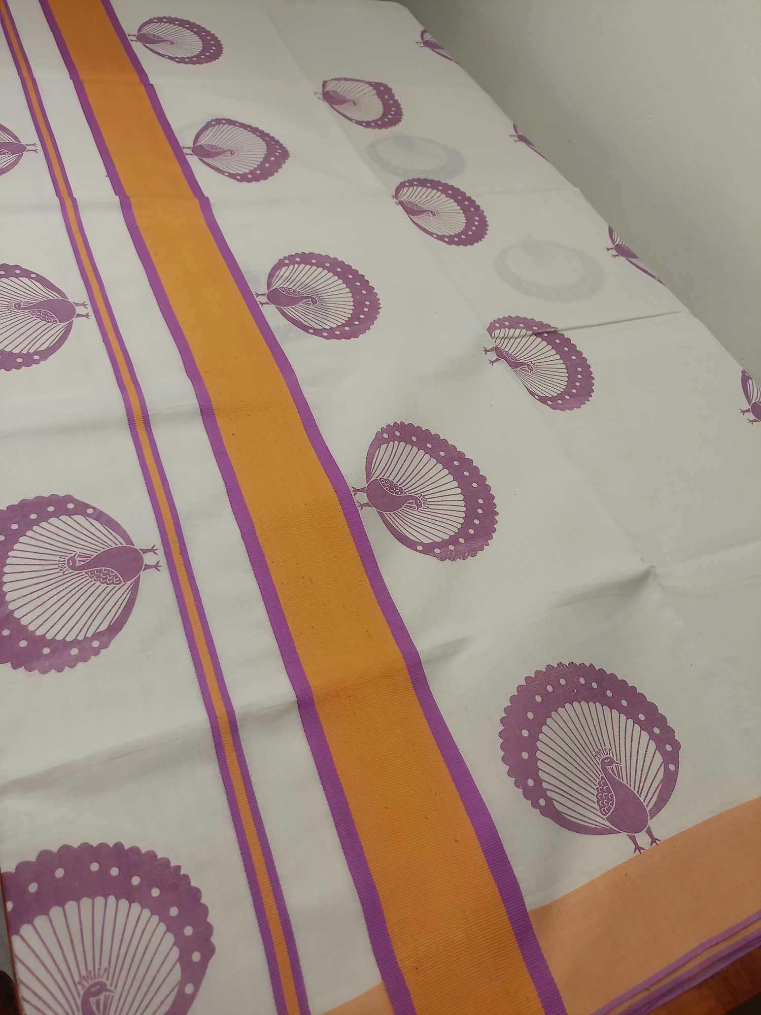 Balaramapuram Printed Kerala Saree for Women