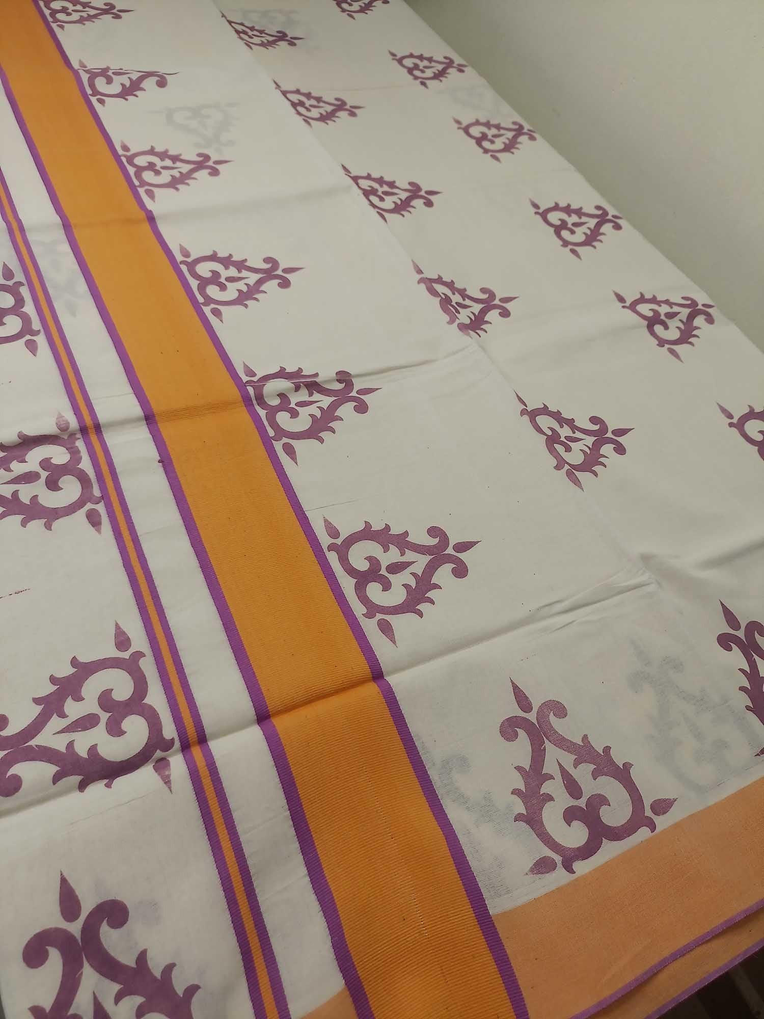 Balaramapuram Printed Kerala Saree for Women