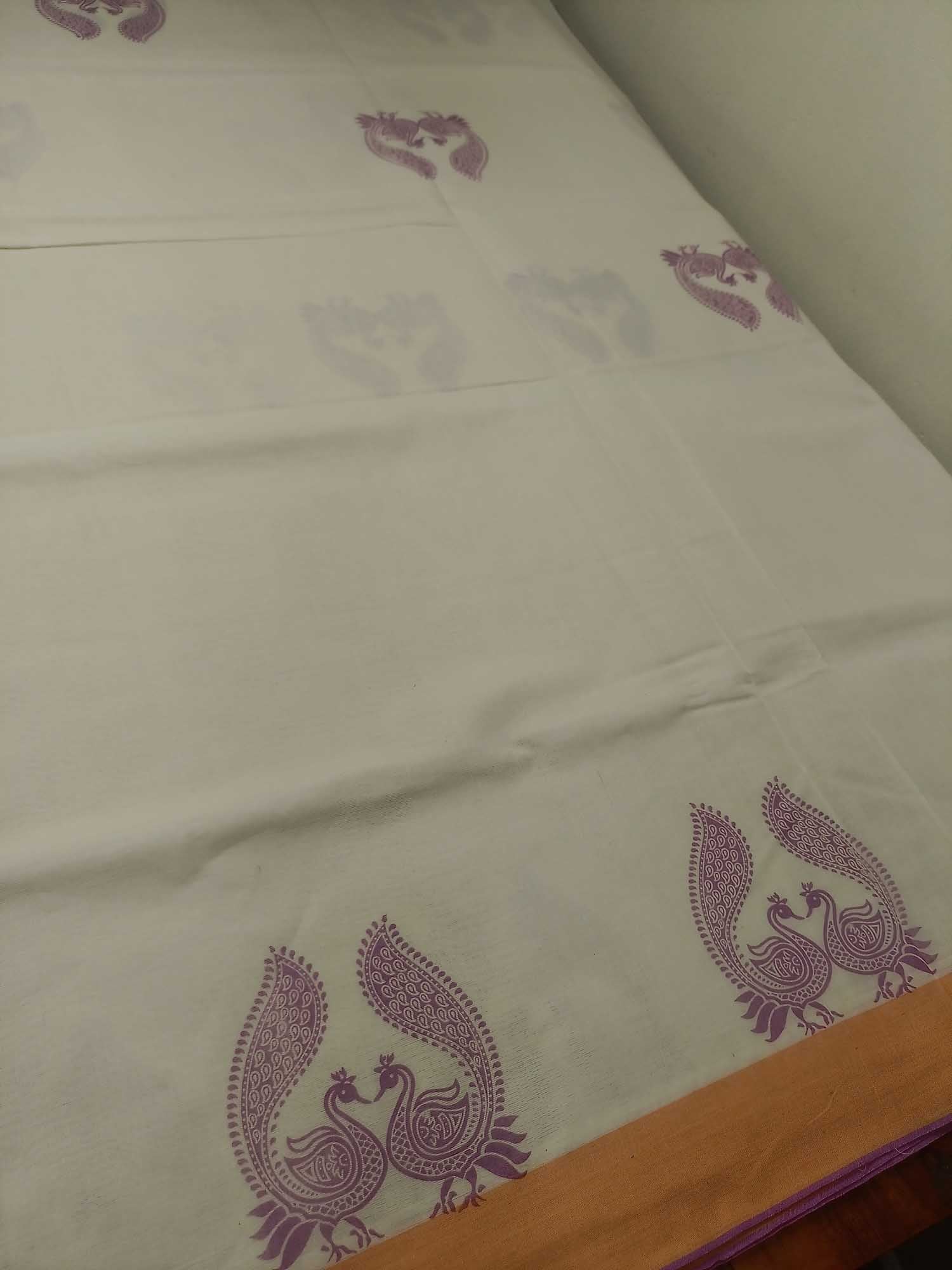 Balaramapuram Printed Kerala Saree for Women