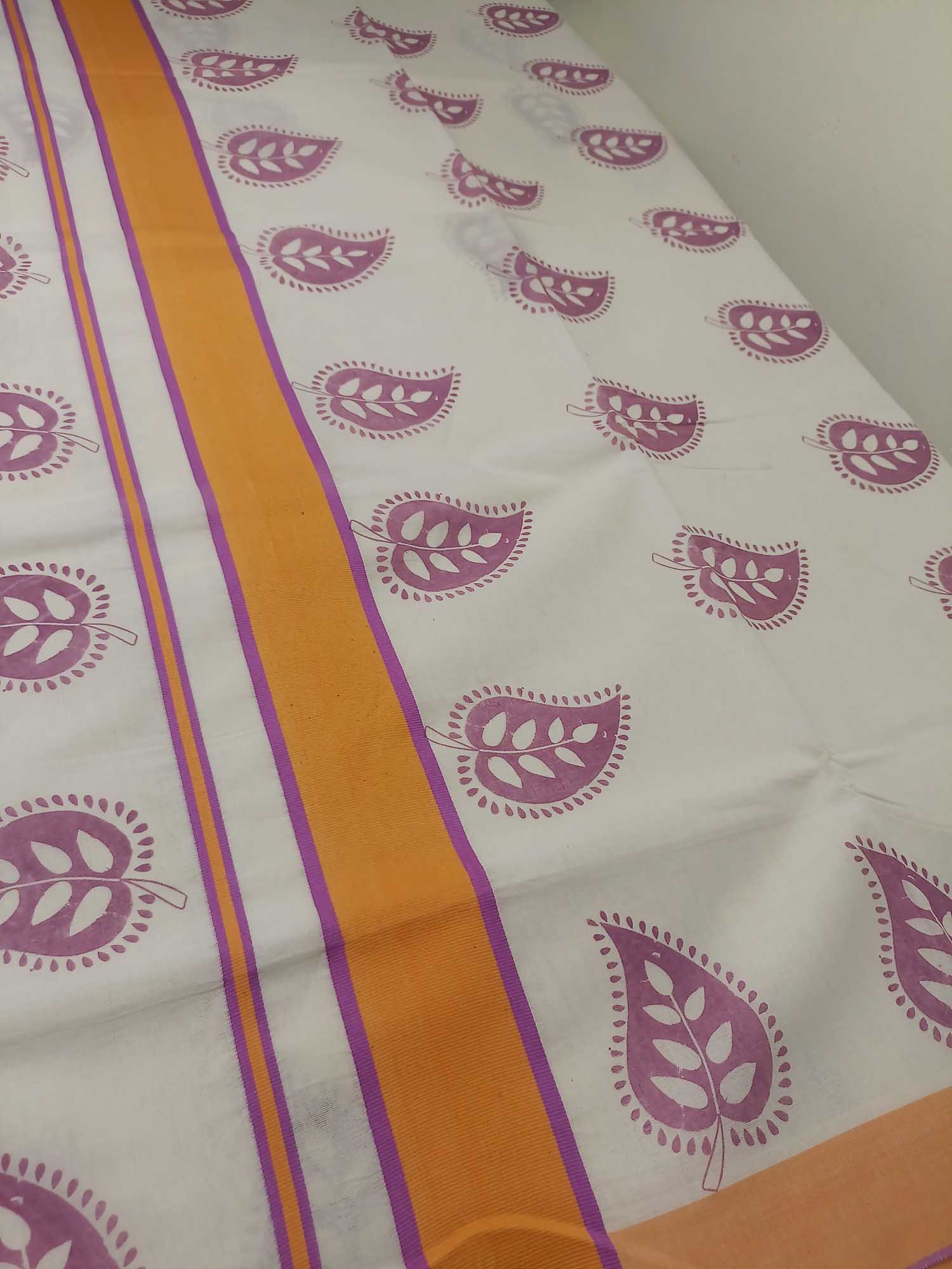 Balaramapuram Printed Kerala Saree for Women