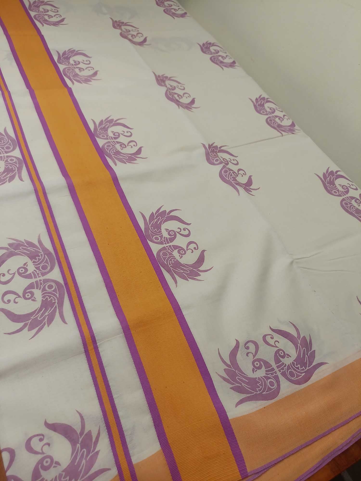 Balaramapuram Printed Kerala Saree for Women