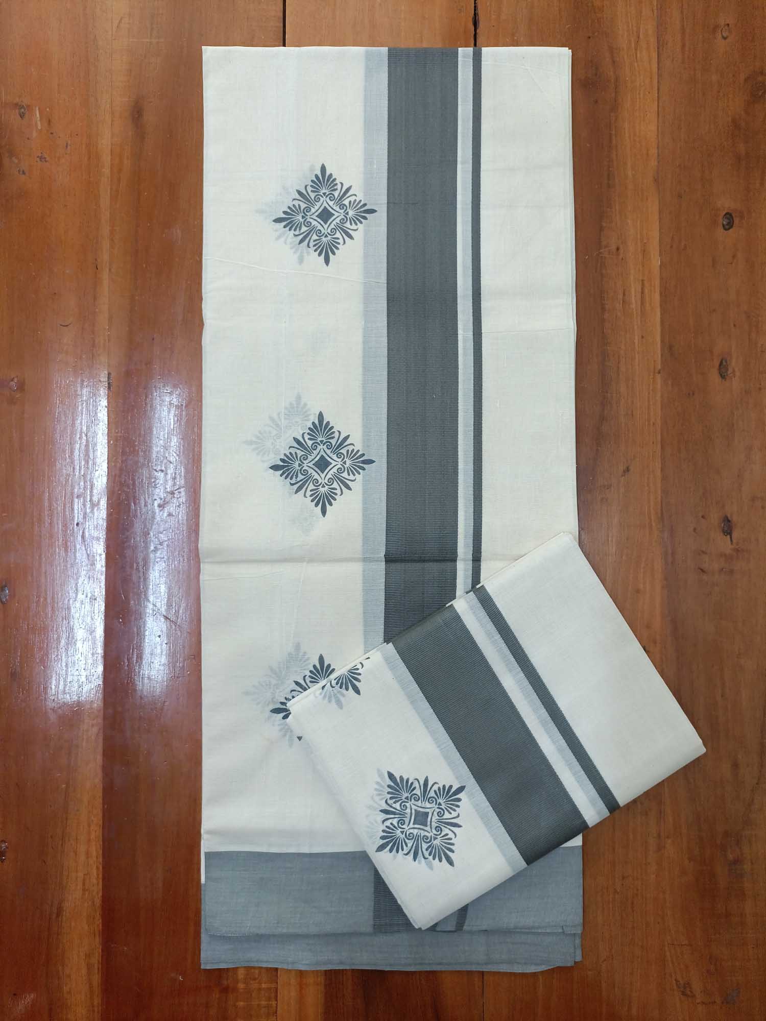 Balaramapuram Printed Set-Mundu for Women
