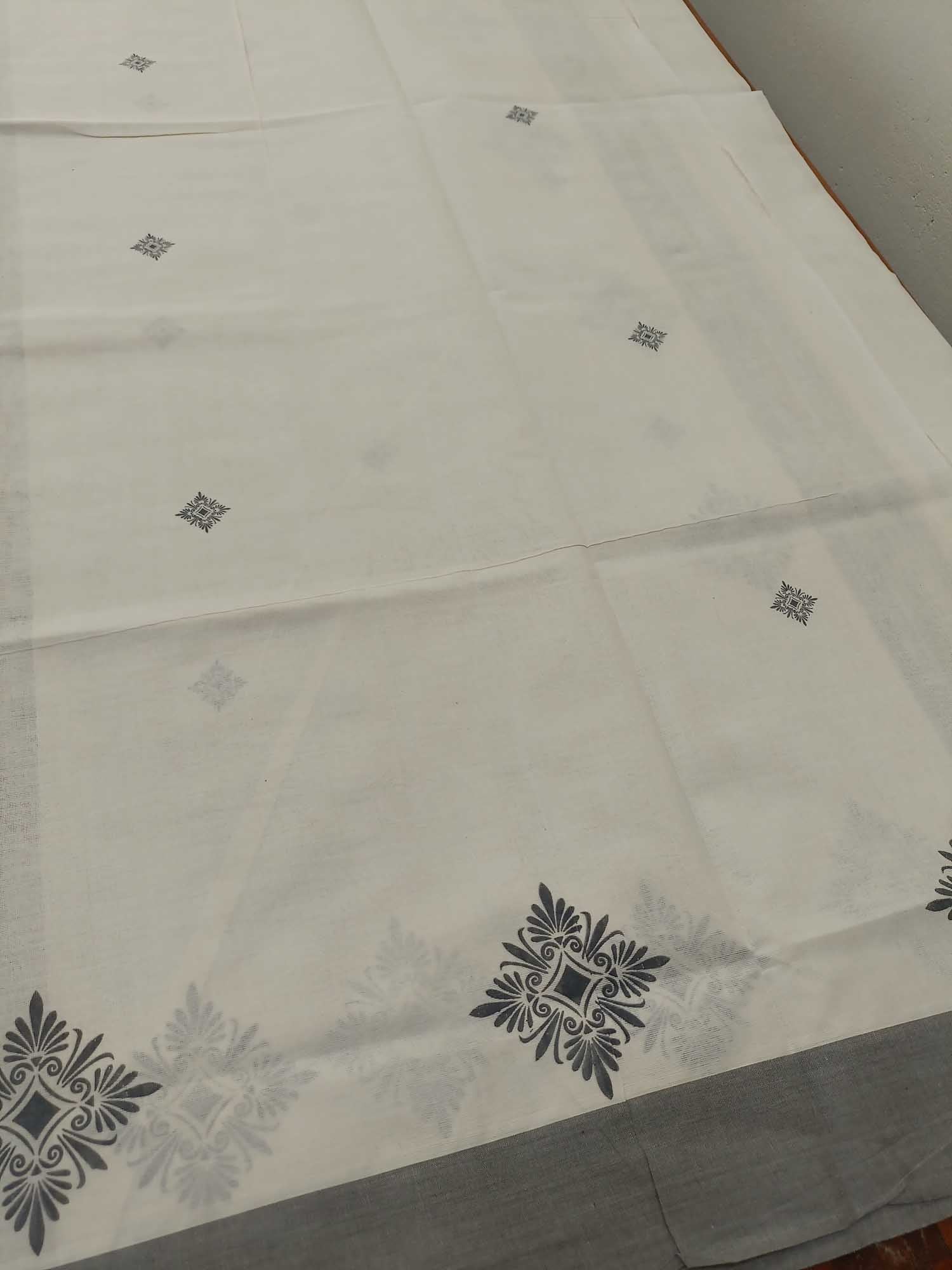 Balaramapuram Printed Set-Mundu for Women