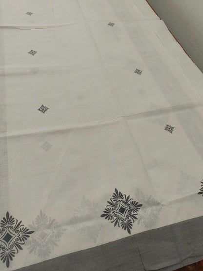 Balaramapuram Printed Set-Mundu for Women