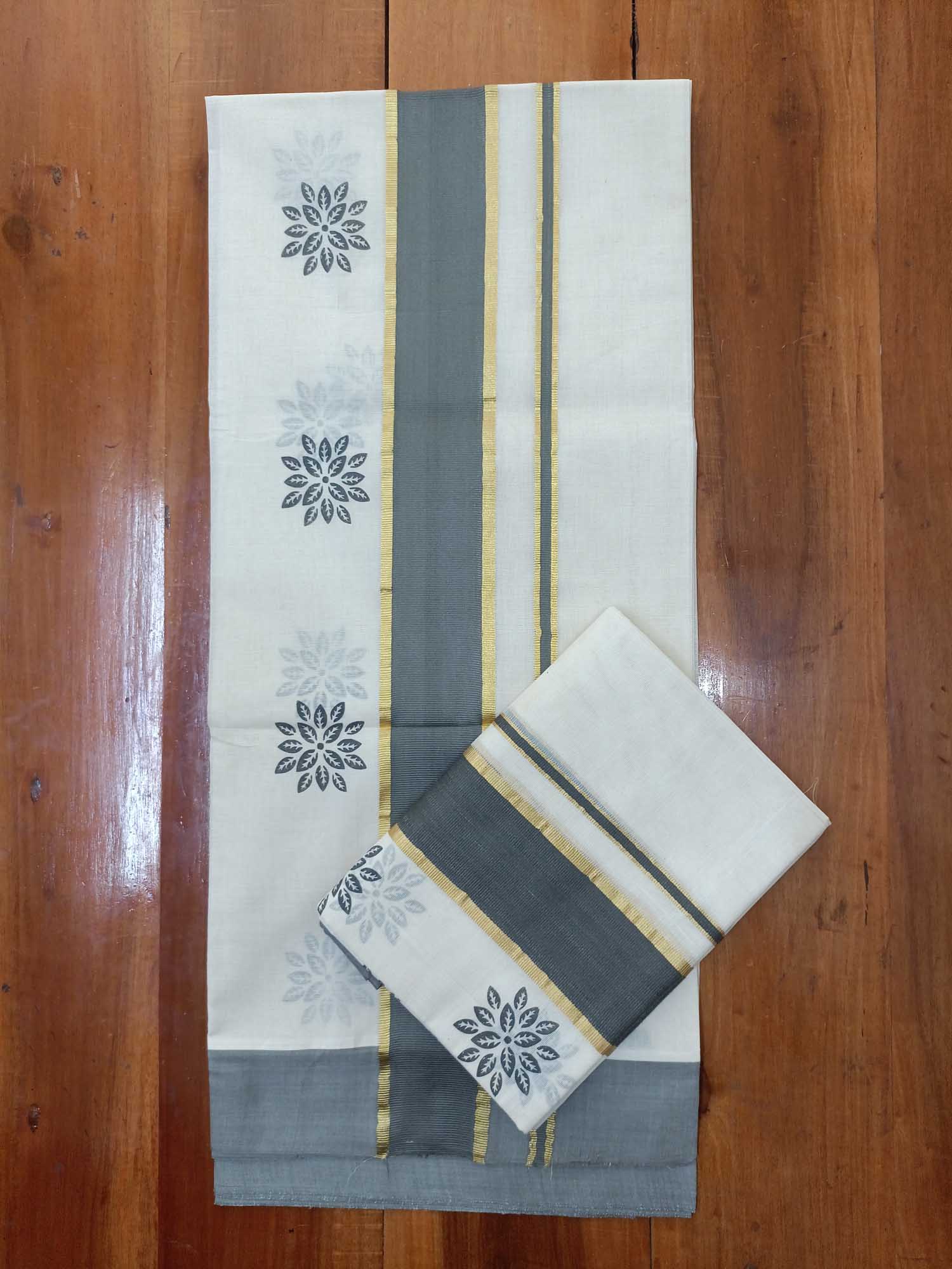 Balaramapuram Printed Set-Mundu for Women