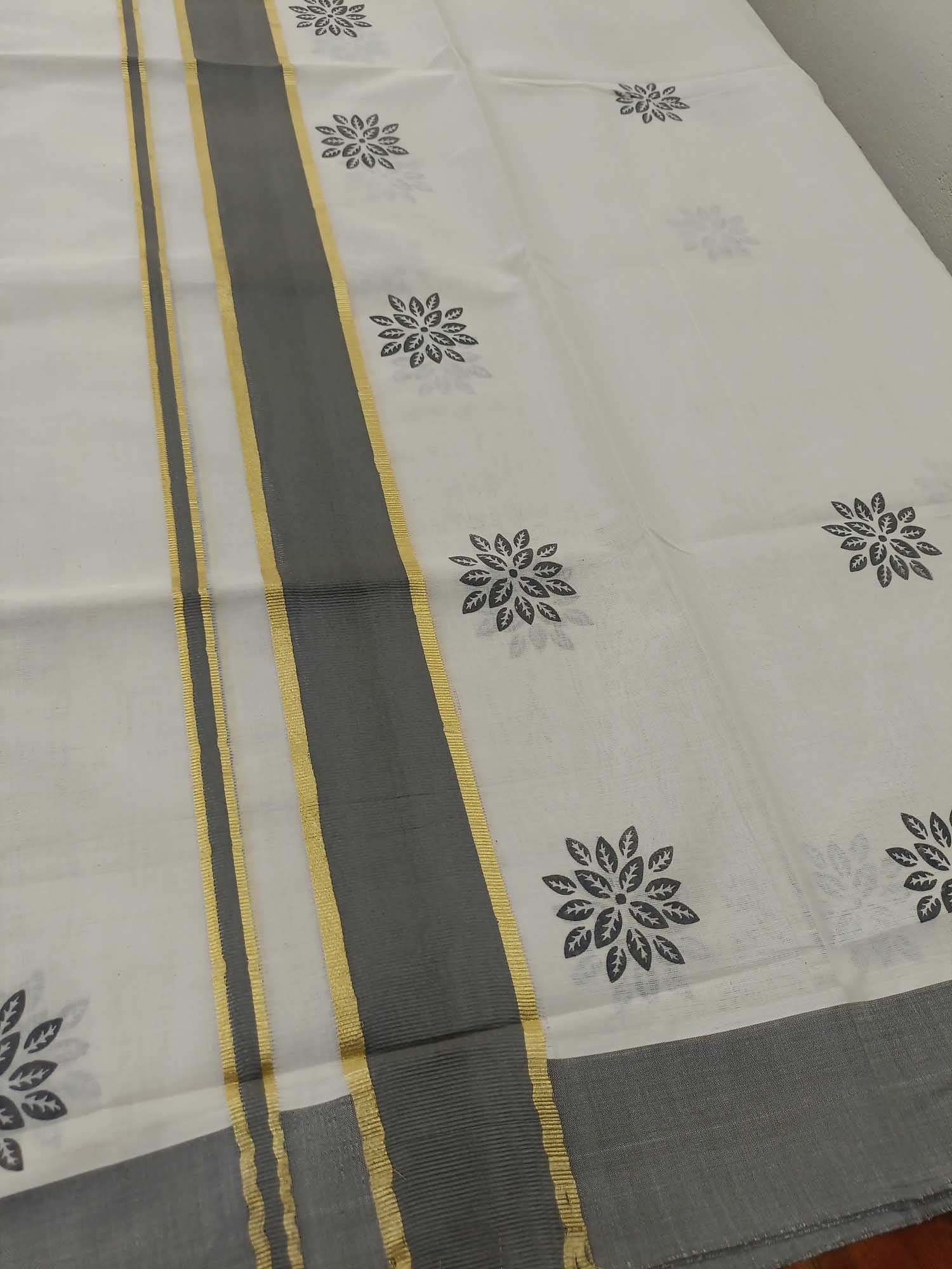 Balaramapuram Printed Set-Mundu for Women