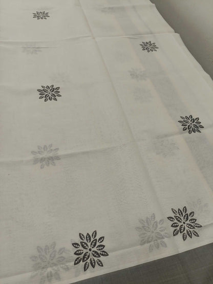 Balaramapuram Printed Set-Mundu for Women