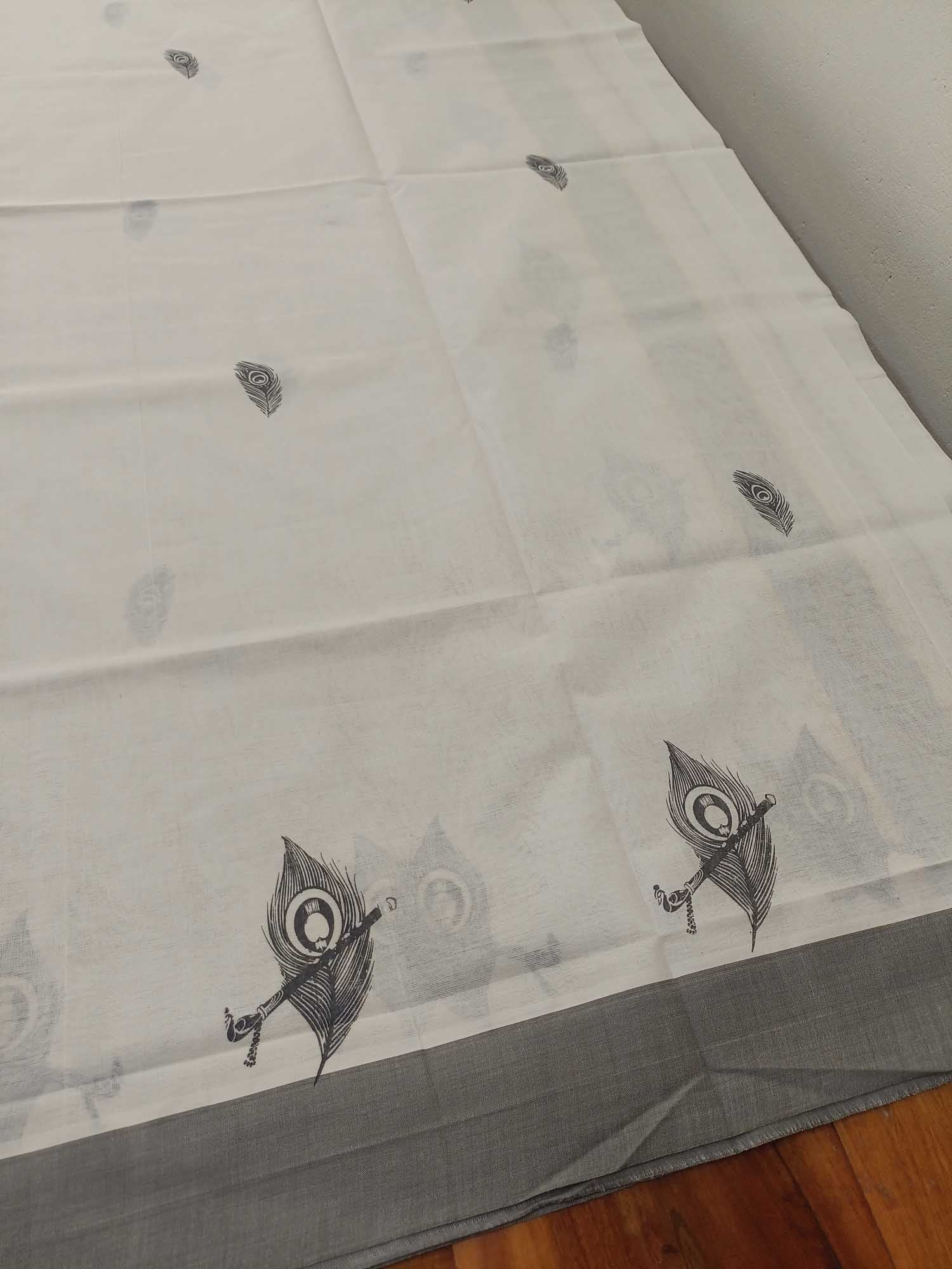 Balaramapuram Printed Set-Mundu for Women