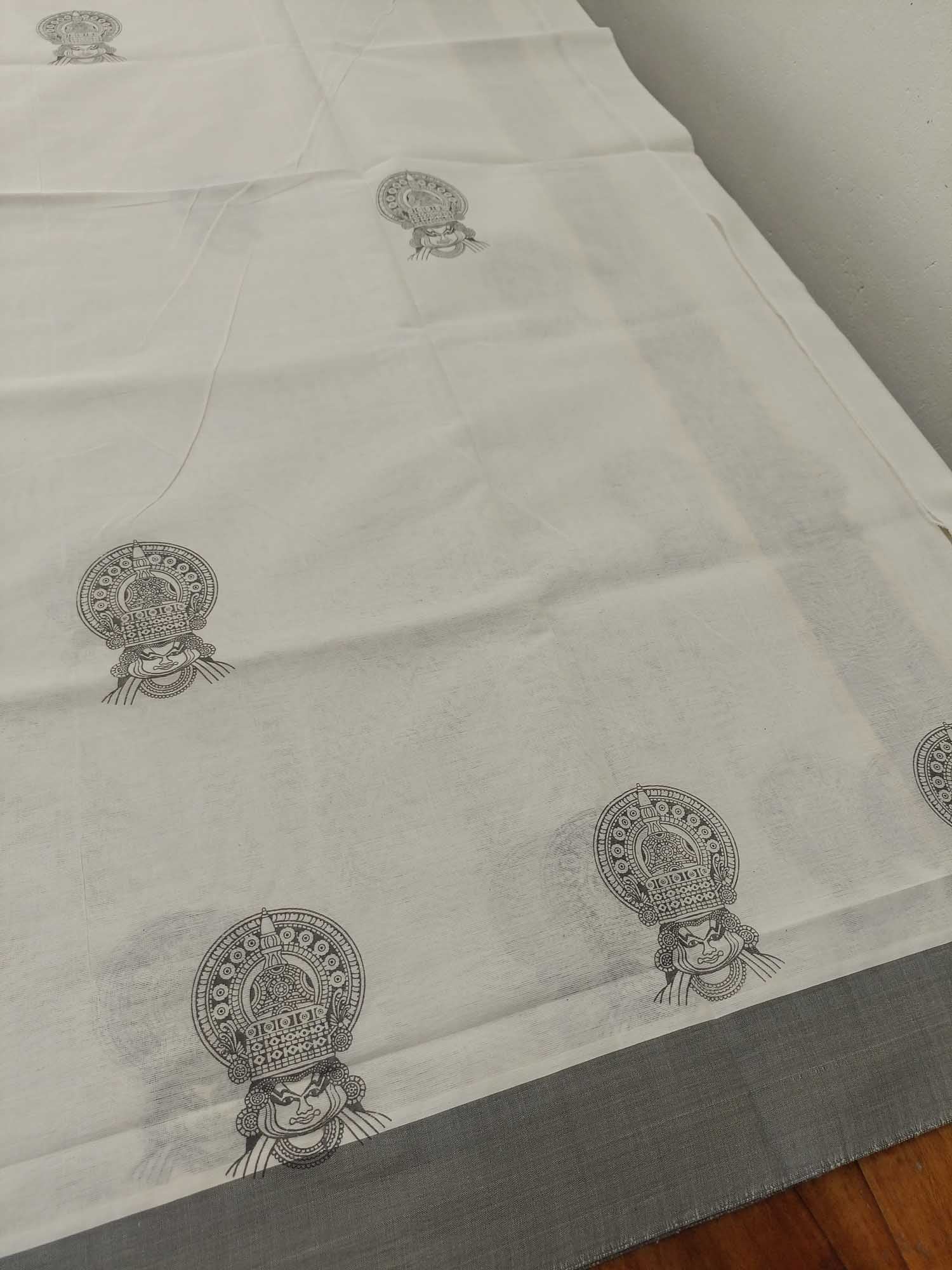 Balaramapuram Printed Set-Mundu for Women