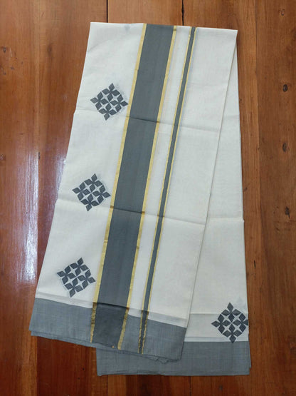 Balaramapuram Printed Set-Mundu for Women