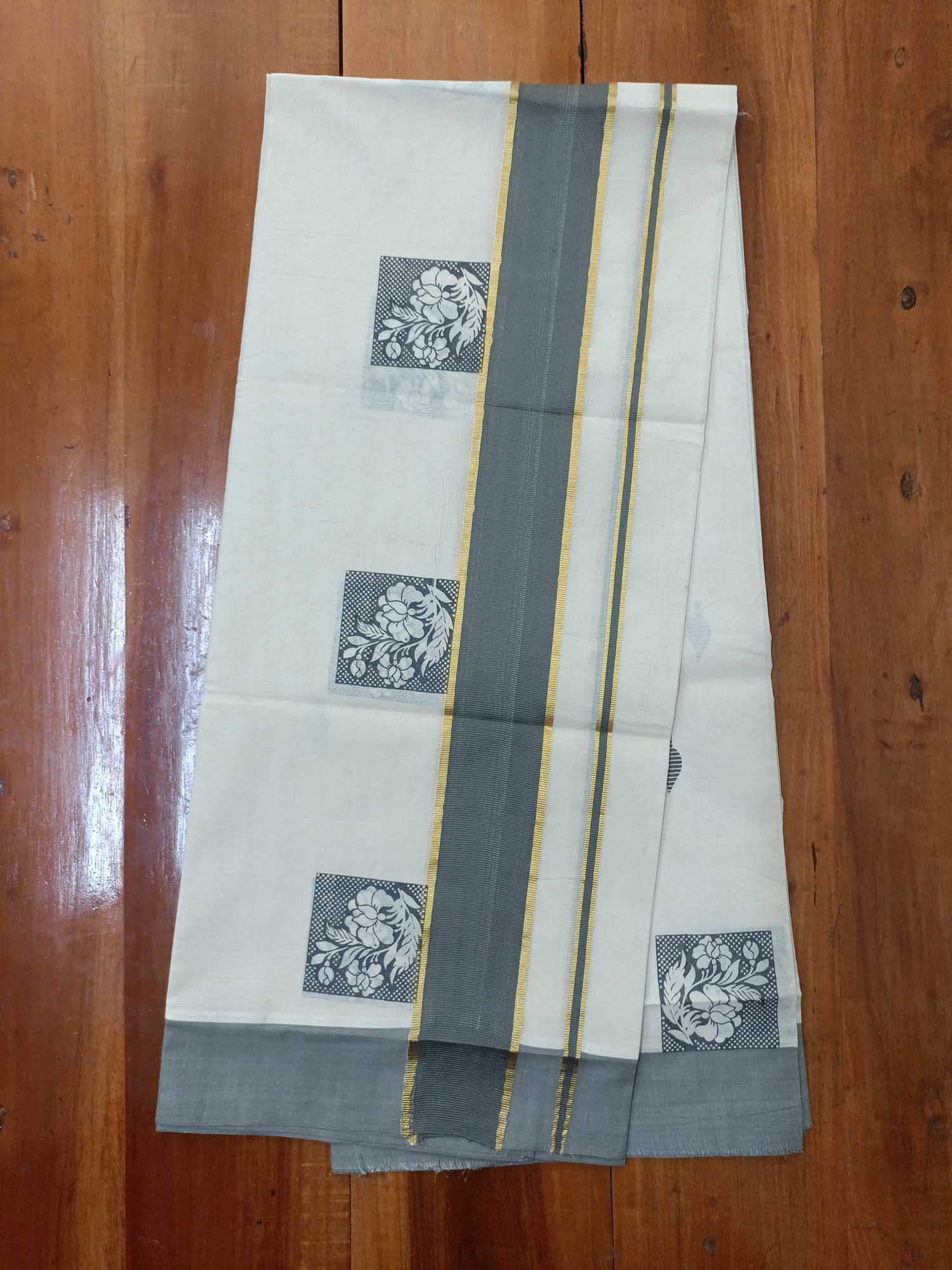 Balaramapuram Printed Set-Mundu for Women